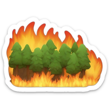 forest-on-fire sticker