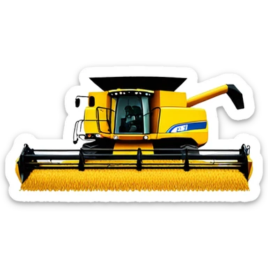 combine harvester sticker
