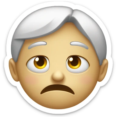 Very distraught sad face with tears sticker