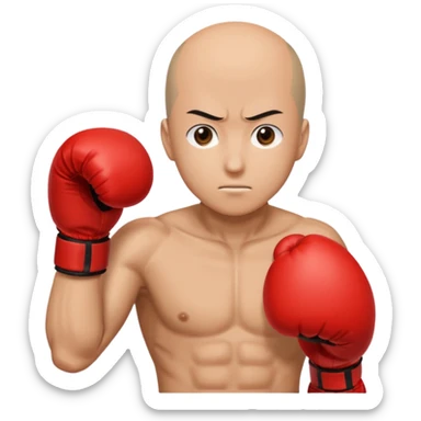 Saitama red hand punch with a boxing glove sticker