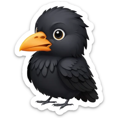 a cute crow sticker