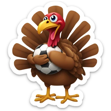 Turkey with football  sticker