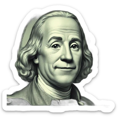 100 dollar bill sticker