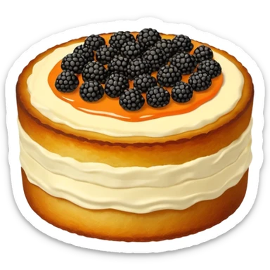 Black Caviar on a potato cake sticker