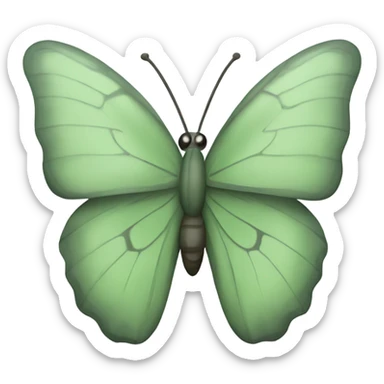 Sage green butterfly  sticker