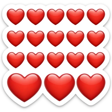 Heart emojis sticker
