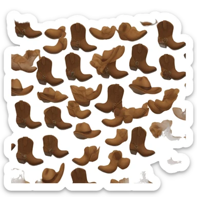 Cowboy boots sticker