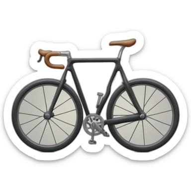 bicycle handlebars and the front wheel. not the full bicycle. onle the first half sticker