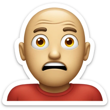 A red bulb nervous sticker