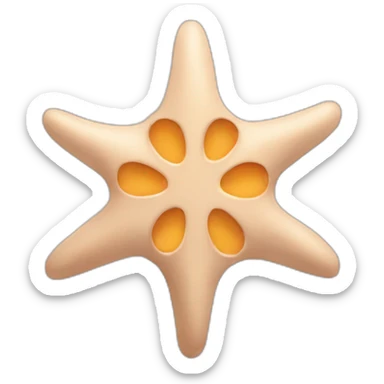 Asterisk flesh color sticker