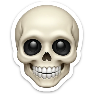 Skull face emoji sticker