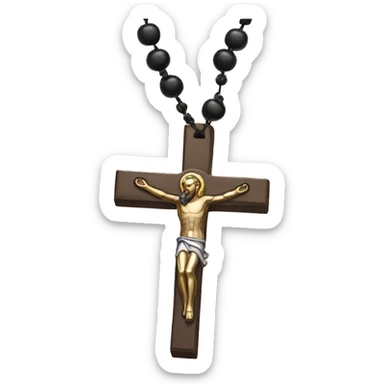 generate a christian rosary emoji sticker