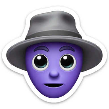  Purple Alien with a backwards hat sticker