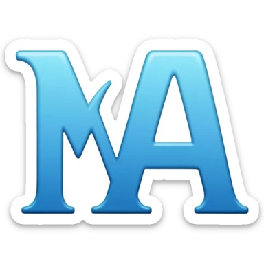 letters M and L to be connected just letters sticker