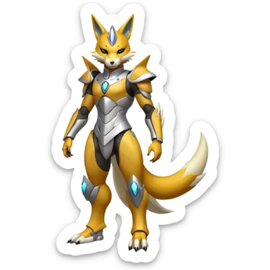 Modern Futuristic Renamon (full body) sticker