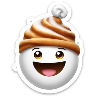 A happy cinnamon roll wearing a Christmas beanie  sticker