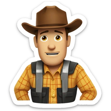 sheriff woody of construction site sticker