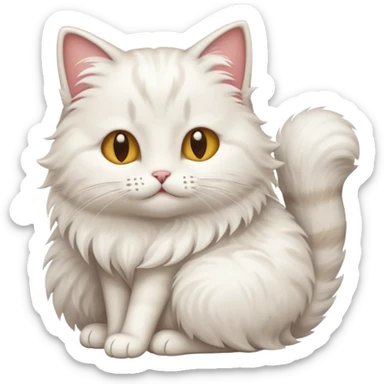 Cat cleaning sticker