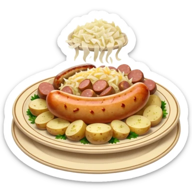 choucroute dans assiette sticker