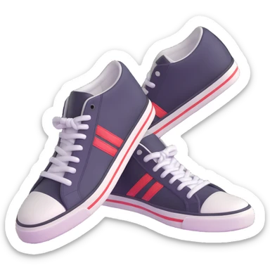 pair of retro sneakers sticker