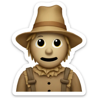 Beige scarecrow  sticker