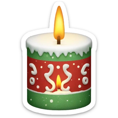 Christmas candle sticker