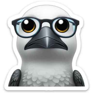 a minnesota bird loon with glasses sticker