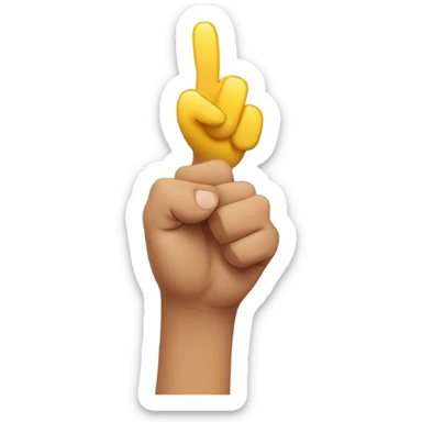 Someone flipping someone off while smiling sticker