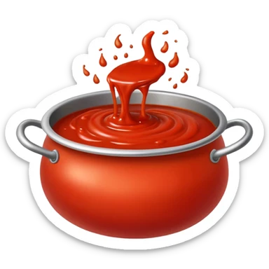 Big cauldron of tomato sauce being cooked emoji  sticker