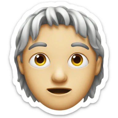 Face with eyes spread apart sticker