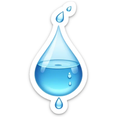 gota de agua musculosa sticker