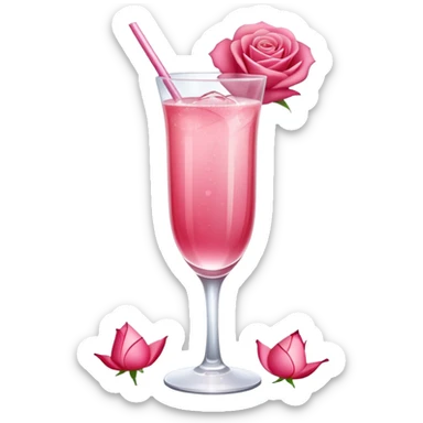 Rose mocktail sticker