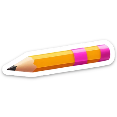 A pink pencil sticker