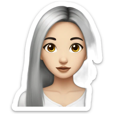 Beautiful girl,Black hair,long hair,Black eyes,Chinese sticker