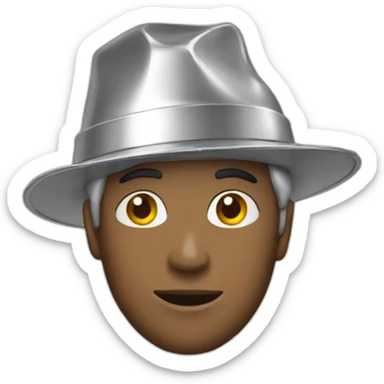 man wearing tinfoil hat sticker