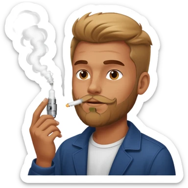 Man vaping sticker