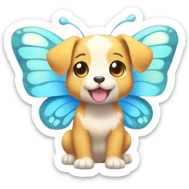 Kawaii Butterfly-Puppy-Pokémon-Fakémon Full Body sticker