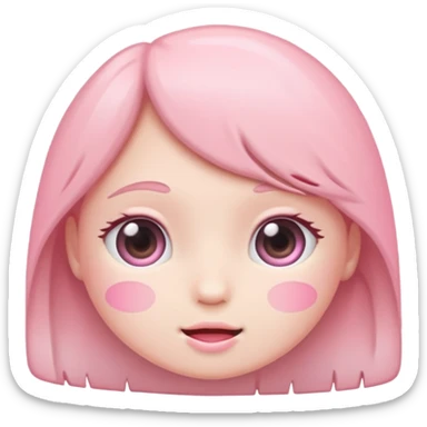 Soft pembe tarzında pembe pastel renginde ifadeler sticker