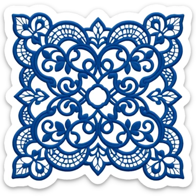  Lace fabric sticker
