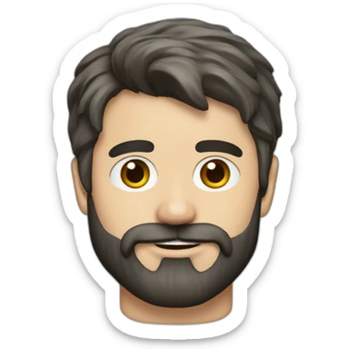 Young Matt Leblanc with beard sticker