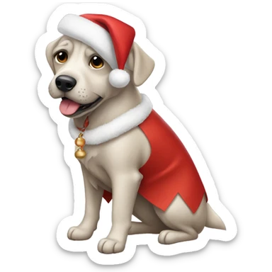 Perro vestido de navidad sticker