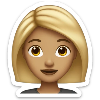 ombré blond/brown hair woman sticker