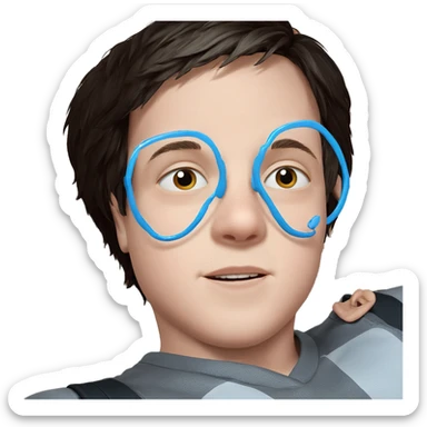 realistic portrait of boy sticker