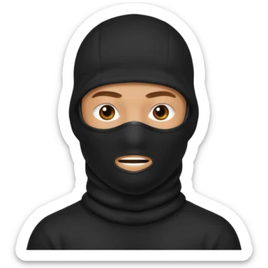 Man in black balaclava sticker