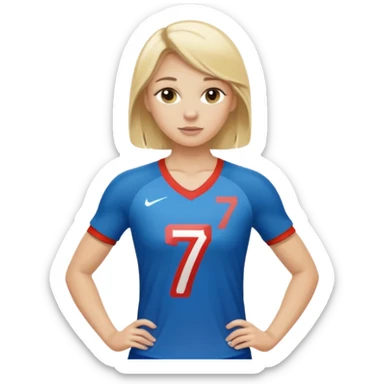 blonde Number 7 Printed Athlete sticker