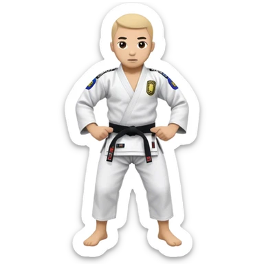 Faixa blanca jiujitsu sticker