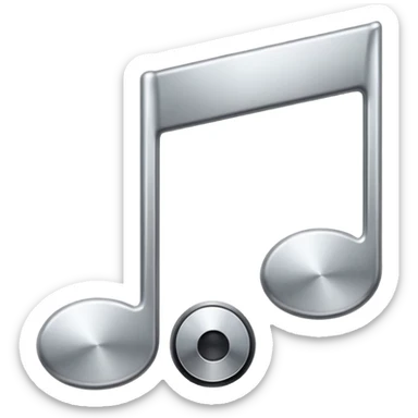 mac os music note metal mute sound 🔇 sticker