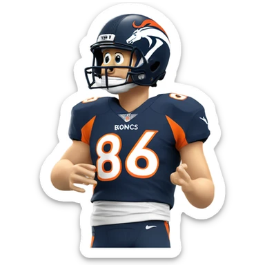 Bo Nix Broncos QB sticker