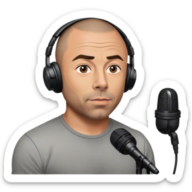 generate realistic detailed joe rogan podcast sticker
