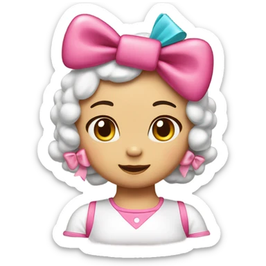 Hello kitty with bows sticker